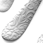 Set of 24 cutlery in polished steel with engraving Made in Italy - Nara Viadurini