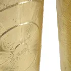 Set of 3 Golden Iron Vases with Circular Decorations in Relief - Walter Viadurini