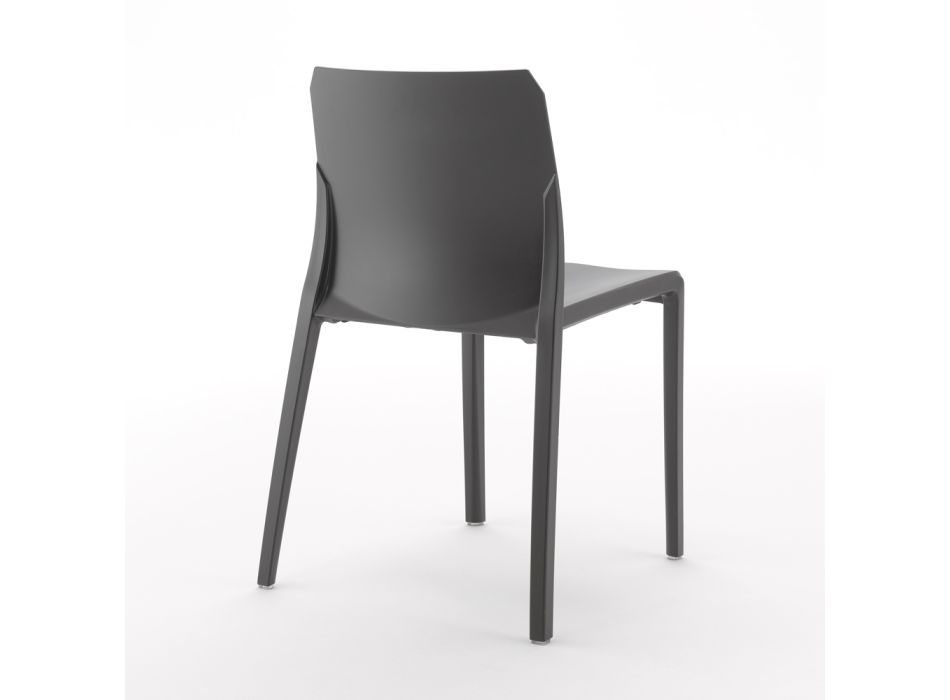 Set of 4 Outdoor and Indoor Chairs in Polypropylene of Different Colors - Built Viadurini