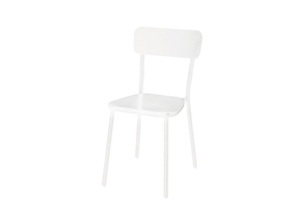 Set of 4 Outdoor Chairs in Epoxy Powder Coated Aluminum - Zuna Viadurini