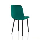 Set of 4 Indoor Chairs in Fabric of Different Colors - Cefalo Viadurini