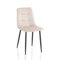 Set of 4 Indoor Chairs in Fabric of Different Colors - Cefalo