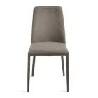 Set of 4 Upholstered Chairs in Colorful Fabric and Upholstered Frame - Luciana Viadurini