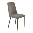 Set of 4 Upholstered Chairs in Colorful Fabric and Upholstered Frame - Luciana Viadurini