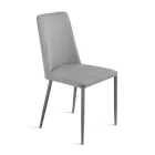 Set of 4 Upholstered Chairs in Colorful Fabric and Upholstered Frame - Luciana Viadurini