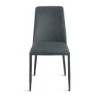 Set of 4 Upholstered Chairs in Colorful Fabric and Upholstered Frame - Luciana Viadurini