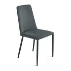 Set of 4 Upholstered Chairs in Colorful Fabric and Upholstered Frame - Luciana Viadurini