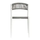 Set of 4 Aluminum and Colored Twist Wicker Chairs - Tavira Viadurini