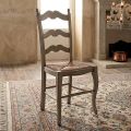 Set of 4 Dove Grey and Straw Wooden Chairs Made in Italy - Celestino