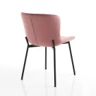Set of 4 Fabric Chairs and Tilting Feet - Dentice Viadurini