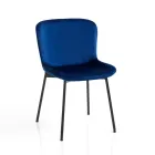Set of 4 Fabric Chairs and Tilting Feet - Dentice Viadurini