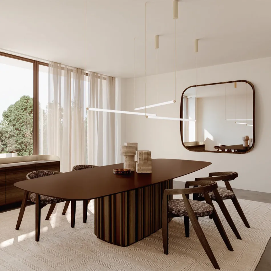 Set of 4 Modern Chairs in High-Quality Solid Wood Made in Italy - Vela Viadurini