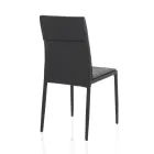 Set of 4 Chairs Upholstered in Synthetic Leather Different Finishes - Uranium Viadurini