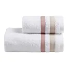 Serenity Double Ruffle Cotton Terry Guest Face Towel Set Viadurini