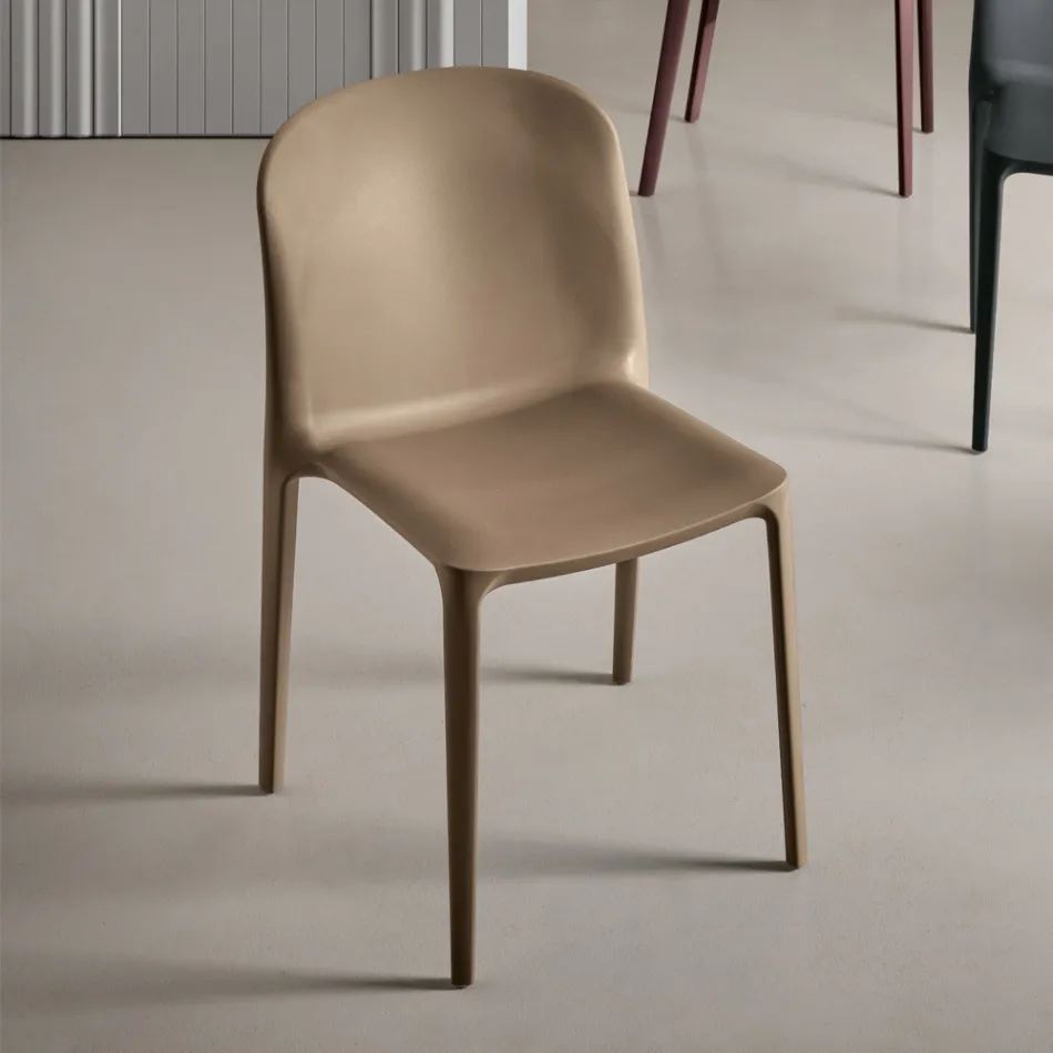 Set of Two Stackable Polypropylene Chairs in Different Colors - Evania Viadurini