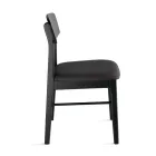 Set of Two Eco-Friendly Wood Chairs with Upholstered Fabric Seat - Nadir Viadurini