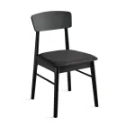 Set of Two Eco-Friendly Wood Chairs with Upholstered Fabric Seat - Nadir Viadurini