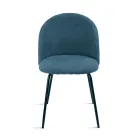 Set of Two Chairs in Painted Metal and Upholstered Fabric in Various Colors - Rivo Viadurini
