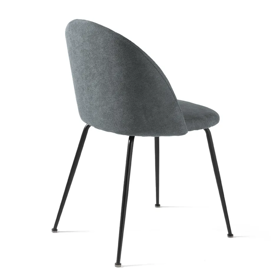 Set of Two Chairs in Painted Metal and Upholstered Fabric in Various Colors - Rivo Viadurini