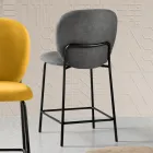 Set of Two Fabric Stools with Padding and Metal Frame - Lior Viadurini