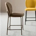 Set of Two Fabric Stools with Padding and Metal Frame - Lior Viadurini