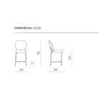 Set of Two Fabric Stools with Padding and Metal Frame - Lior Viadurini
