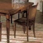 Set of Four Classic Bassano Wooden Chairs Made in Italy - Angelite Viadurini