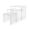 Set of Three Nesting Plexiglass Tables Made in Italy - Leandro