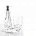 Modern set for bathroom dispenser, glass, soap holder Torraca