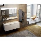 Wood set and Fenix modern bathroom furniture suspension made Italy Bari Viadurini