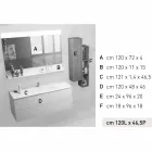 Wood set and Fenix modern bathroom furniture suspension made Italy Bari Viadurini