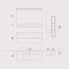 Wood set and Fenix modern bathroom furniture suspension made Italy Bari Viadurini