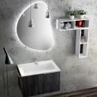 Wooden set bathroom furniture design suspension made in Italy Sad Viadurini