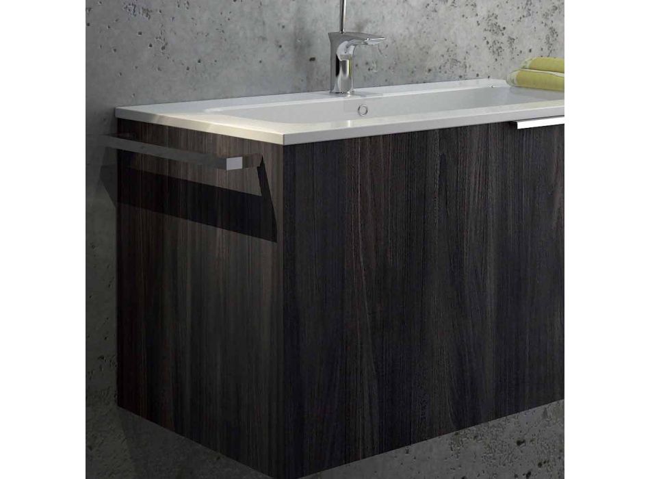 Wooden set bathroom furniture design suspension made in Italy Sad Viadurini