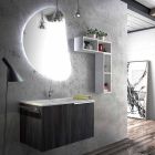 Wooden set bathroom furniture design suspension made in Italy Sad Viadurini