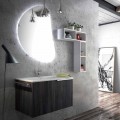 Design suspended bathroom composition made in Italy, Trieste