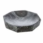 Modern bathroom accessories set in gray veined marble Montafia Viadurini