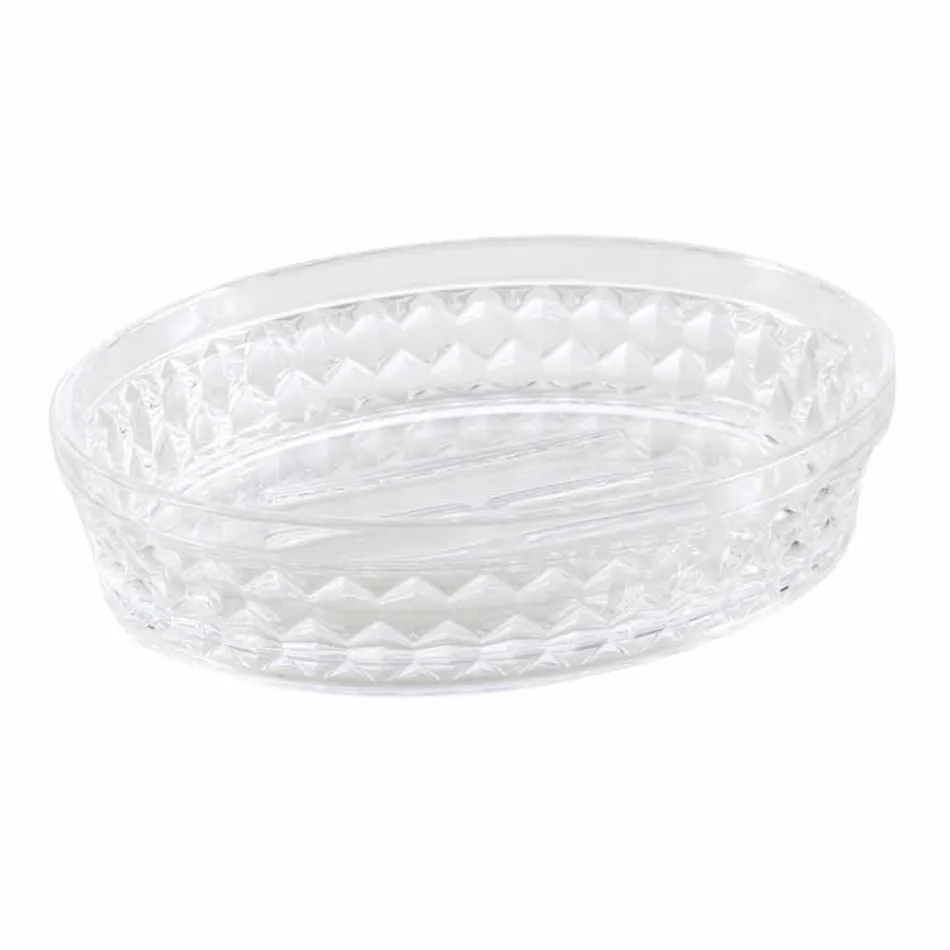 Netro dispenser + glass bathroom set + modern soap dish Viadurini