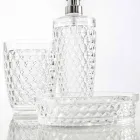 Netro dispenser + glass bathroom set + modern soap dish Viadurini