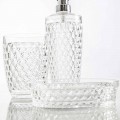 Modern set for bathroom dispenser, glass, soap holder Netro