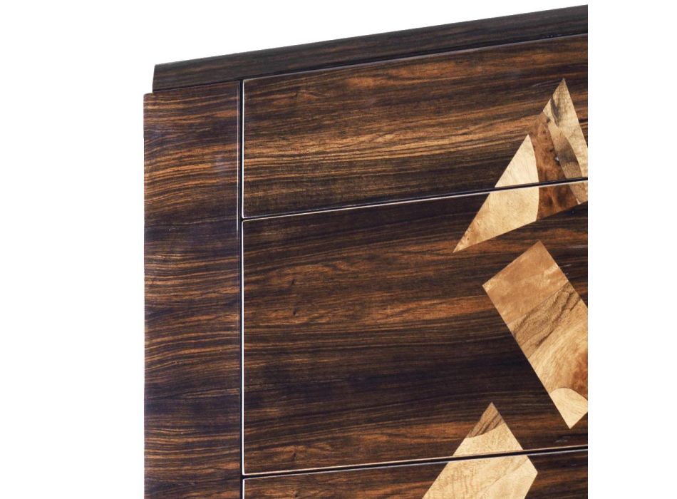 Grano Zarafa modern design ebony wood dresser 100 % made in Italy Viadurini