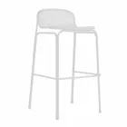 High Stackable Metal Bar Stools Made in Italy, 2 Pieces - Viviette Viadurini