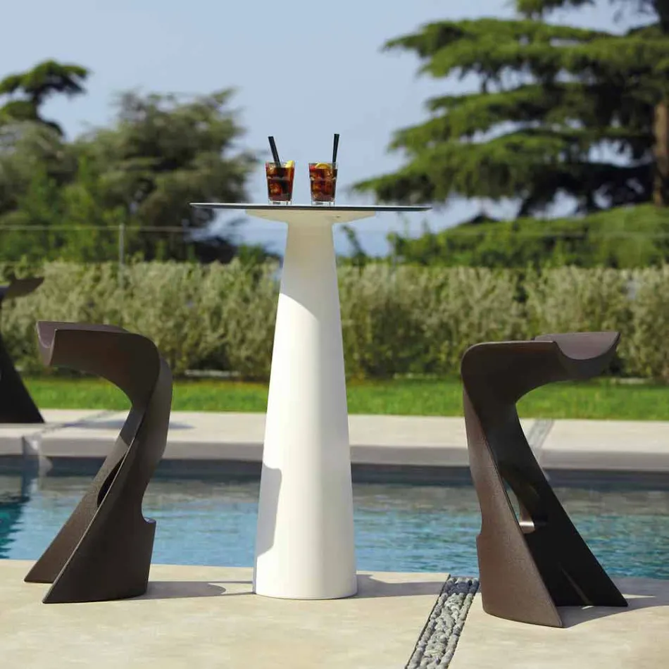 Colored high stool Slide Koncord modern design made in Italy Viadurini