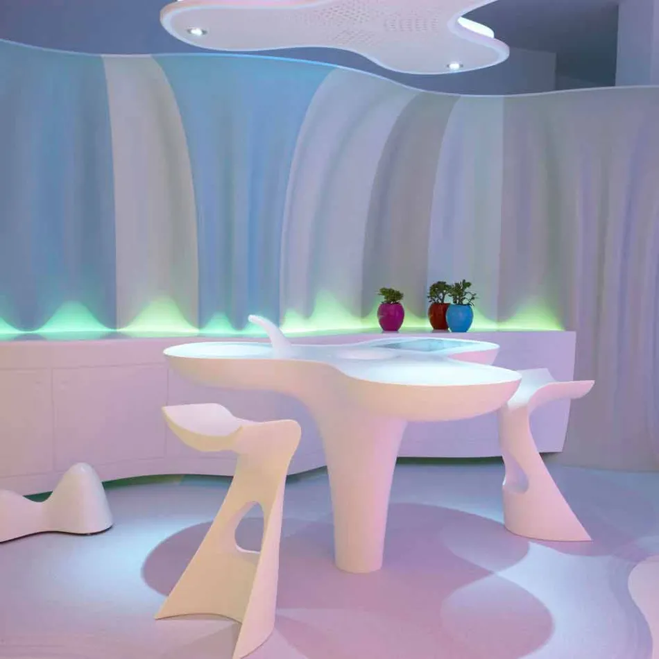 Colored high stool Slide Koncord modern design made in Italy Viadurini