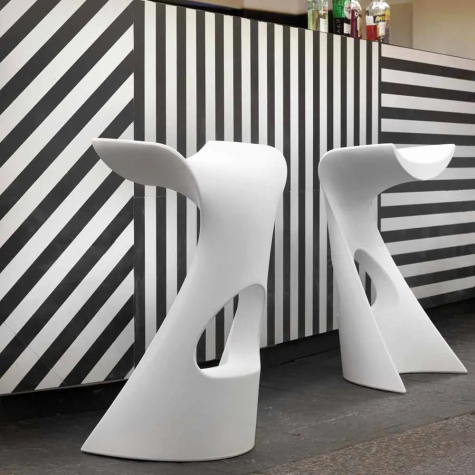 Colored high stool Slide Koncord modern design made in Italy Viadurini