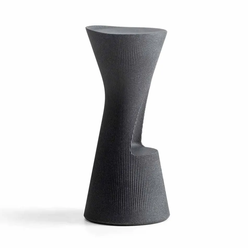 High Garden Stool in Colored Polyethylene Made in Italy - Desmond Viadurini