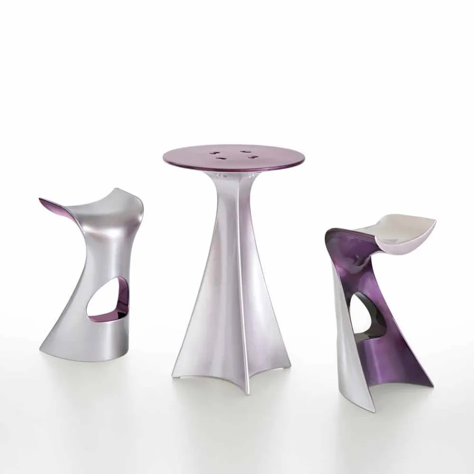 Modern High Design Stool in Polyethylene - Koncord Next by Slide Viadurini