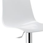 Swivel Bar Stool in Polycarbonate and Steel Made in Italy - Fedora Viadurini