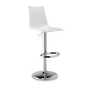 Swivel Bar Stool in Polycarbonate and Steel Made in Italy - Fedora