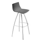 Bar Stool in Technopolymer and Steel Made in Italy 4 Pieces - Connor Viadurini